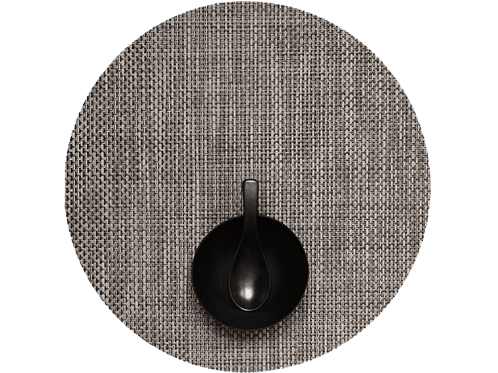 Chilewich Servise Basketweave Round Oyster 4stk