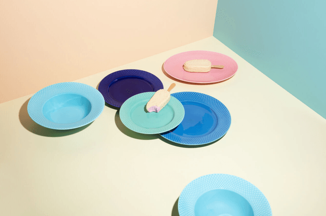 Hovedbilde Lyngby Porcelæn Rhombe Color Middagstallerken Blå ...