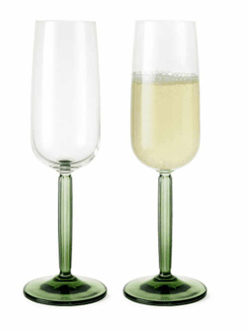 Hovedbilde Kähler Hammershøi Champagneglass 24 cl Grønn 2 ...