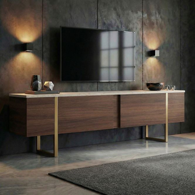 Hovedbilde Nordure Onera TV-benk – Travertine / Milano ...