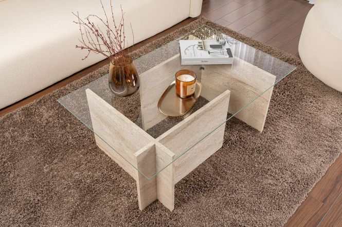 Hovedbilde Nordure Vetrino sofabord – Travertine