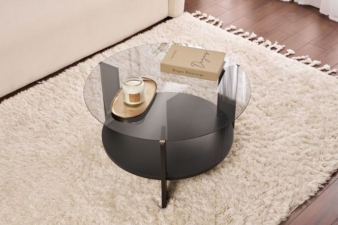 Hovedbilde Nordure Clara sofabord – Wood Black / Fume
