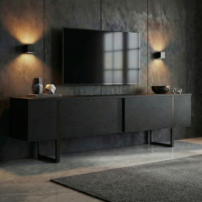 Hovedbilde Nordure Onera TV-benk – Wood Black/svart