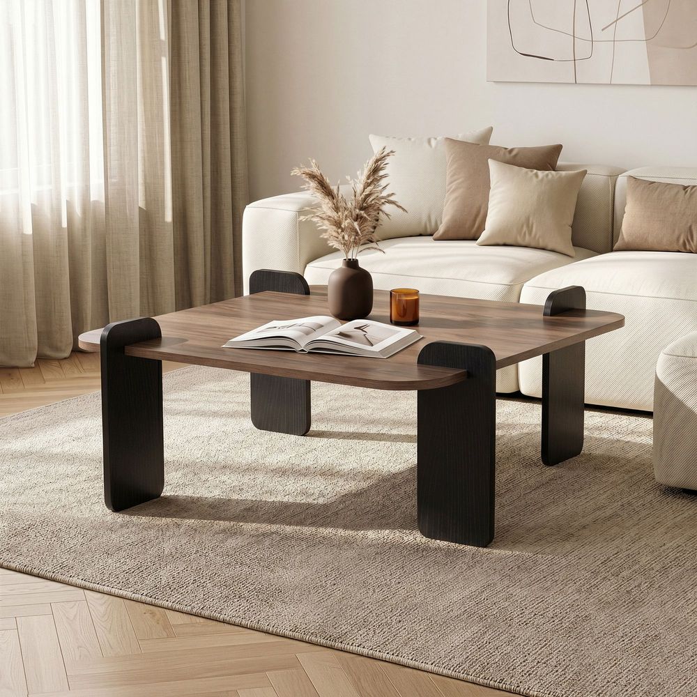 Nordure Marais sofabord – Venezia Walnut / Wood Black