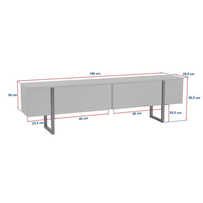 Hovedbilde Nordure Onera TV-benk – Travertine/gull