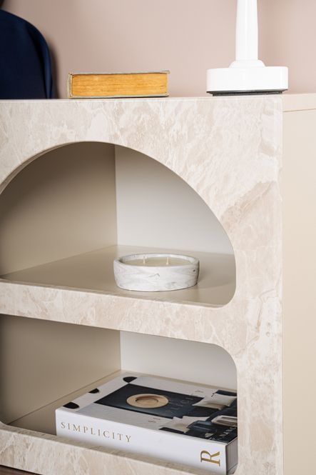 Hovedbilde Nordure Lorin nattbord – Travertine / Traverten ...