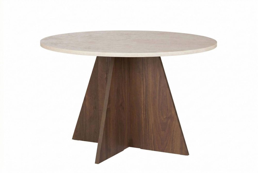 Nordure Virella spisebord – Travertine/Venezia Walnut