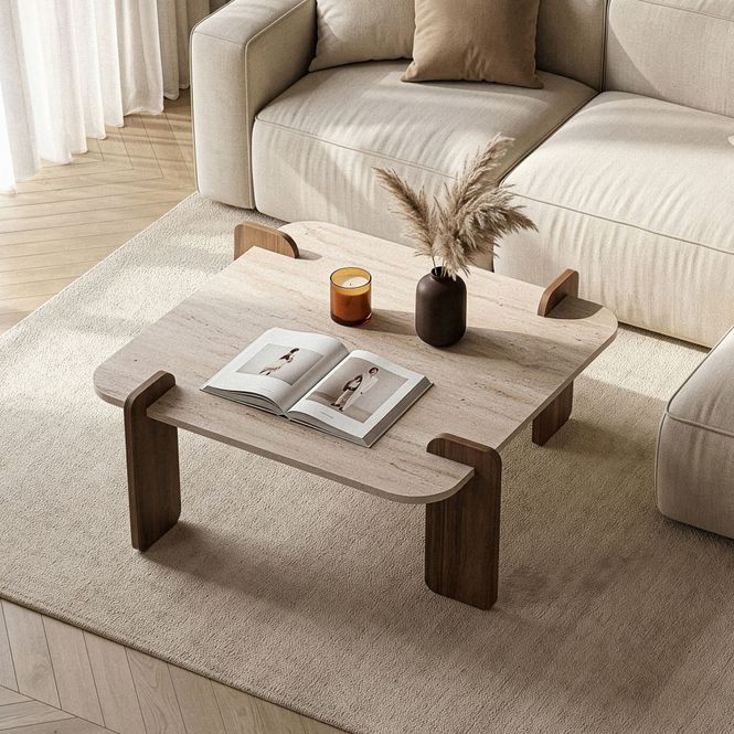 Hovedbilde Nordure Marais sofabord – Travertine/Venezia ...