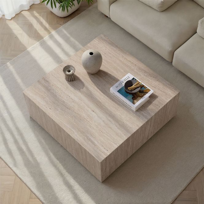 Hovedbilde Nordure Prizma sofabord – Travertine