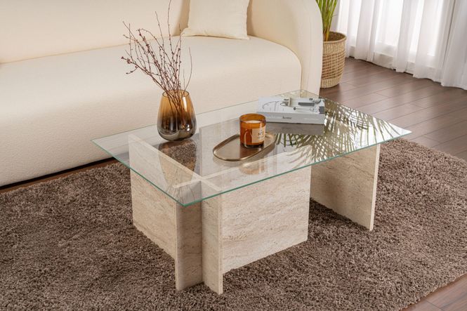 Hovedbilde Nordure Vetrino sofabord – Travertine