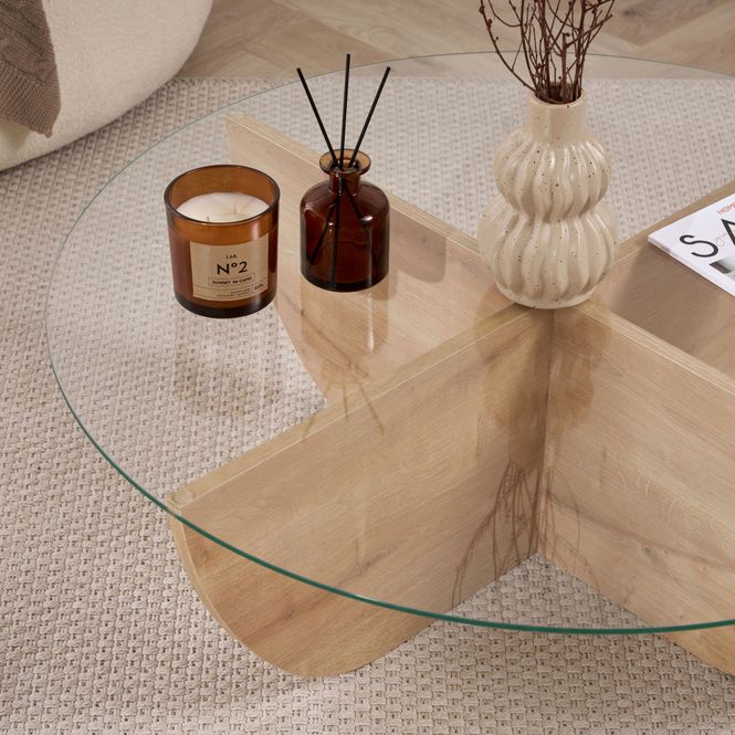 Hovedbilde Nordure Liya sofabord – Sapphire Oak
