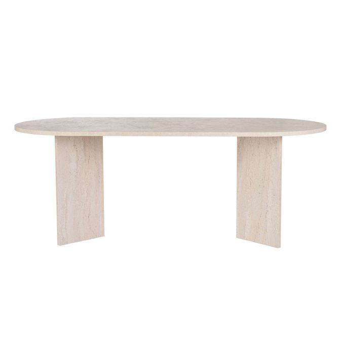 Hovedbilde Nordure Sabella spisebord – Travertine