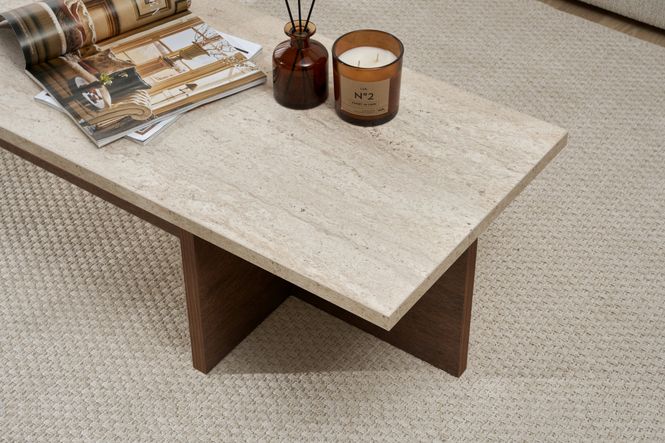 Hovedbilde Nordure Harbor sofabord – Travertine/Milano ...