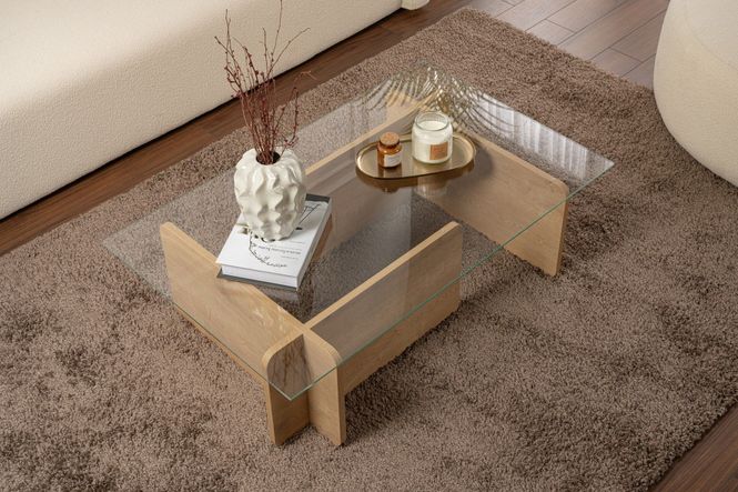 Hovedbilde Nordure Flavio sofabord – Honey Oak