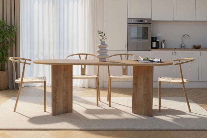 Hovedbilde Nordure Sabella spisebord – Sapphire Oak