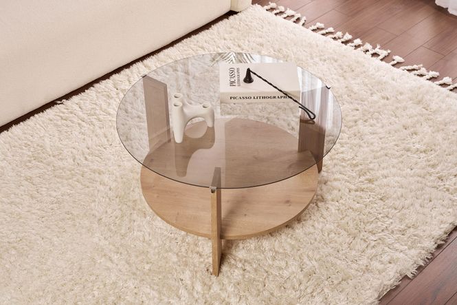 Hovedbilde Nordure Clara sofabord – Sapphire Oak / Fume