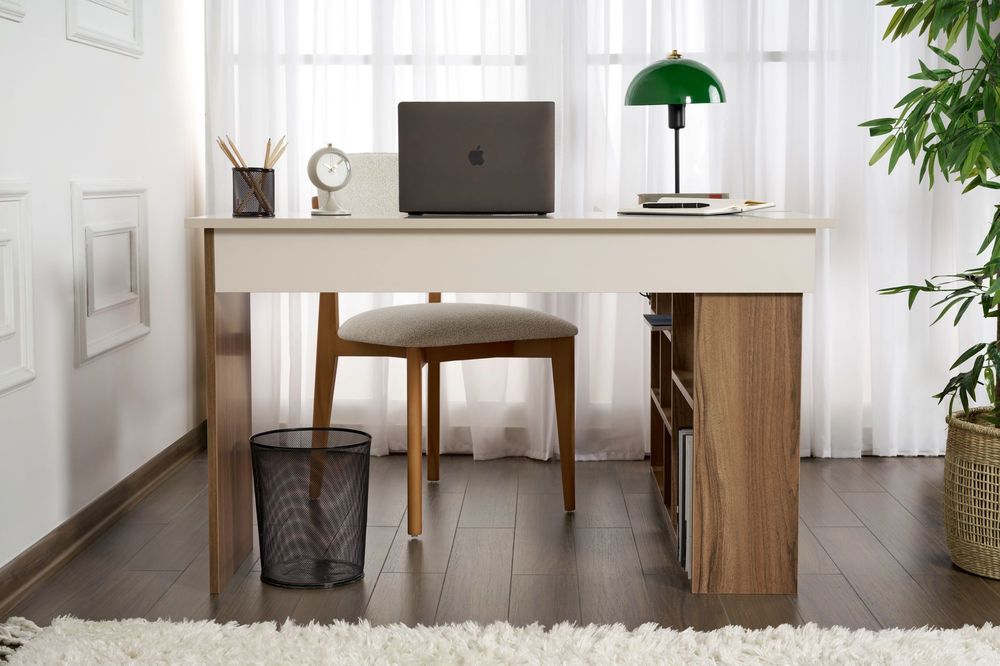 Nordure Vesper skrivebord – Cashmere/Walnut