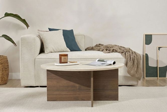 Hovedbilde Nordure Soleil sofabord – Travertine/Venezia ...