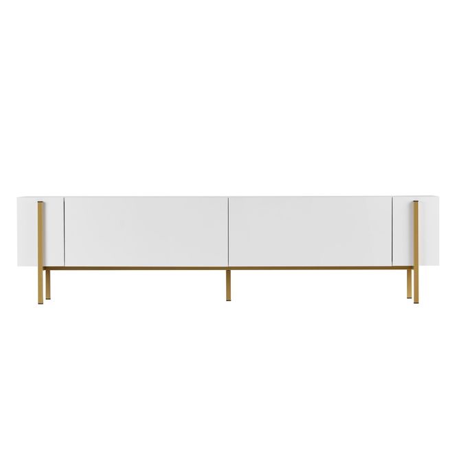 Hovedbilde Nordure Nexus TV-benk – hvit / gull