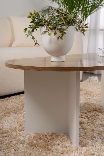 Hovedbilde Nordure Sable sofabord – Venezia Walnut / hvit