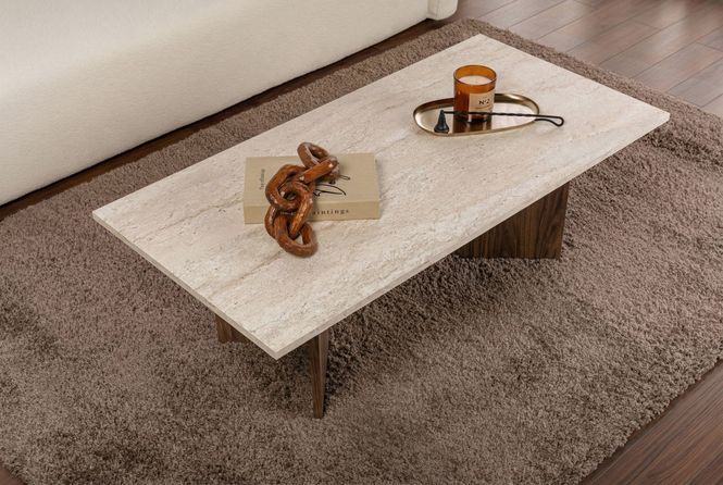 Hovedbilde Nordure Sabin sofabord – Travertine / Venezia ...