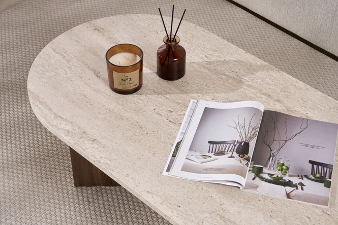 Hovedbilde Nordure Sable sofabord – Travertine / Venezia ...
