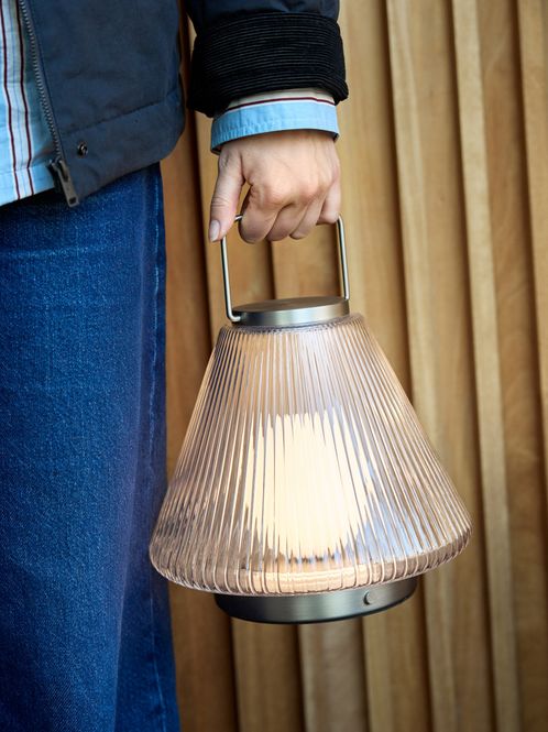 Hovedbilde Hübsch Tou transportabel lampe 28 cm – nikkel