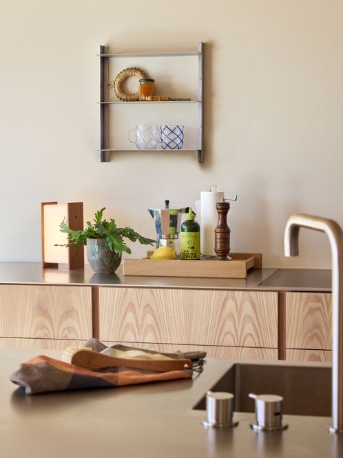 Hovedbilde Hübsch Acier reol 41x11x46 cm – børstet stål