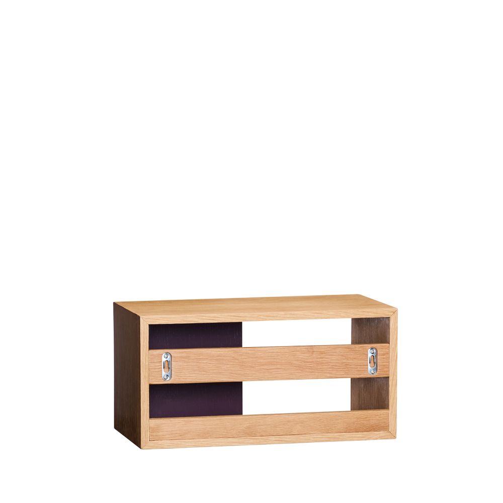 Hübsch Slide reol 40x20x20 cm – natur/rød