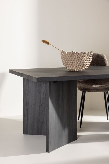 Hovedbilde Bassholmen spisebord – Svart, 180 × 90 cm