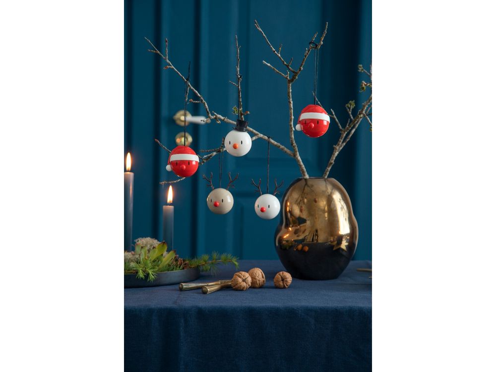 Hoptimist Santa Julekule Rød 2 stk