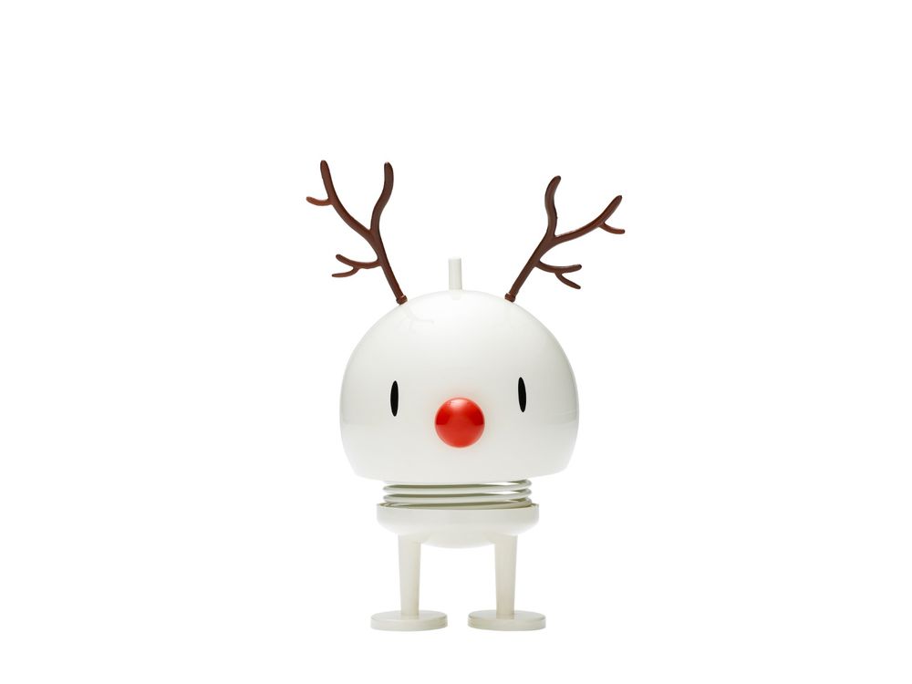 Hoptimist Reinsdyr Hvit 14 cm