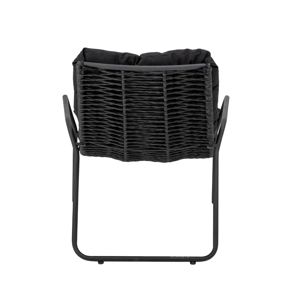 Bloomingville Boel Loungestol med Fotskammel Sort