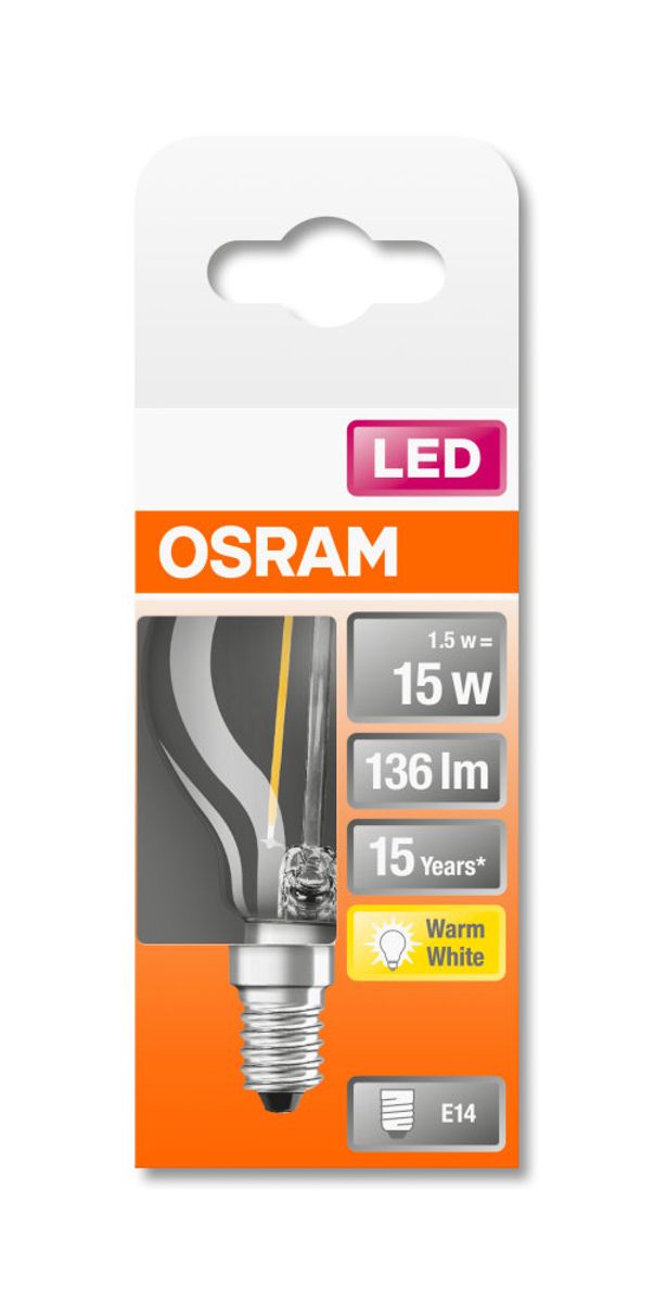 Osram Lyspære LED P15 E14, klar, Illum