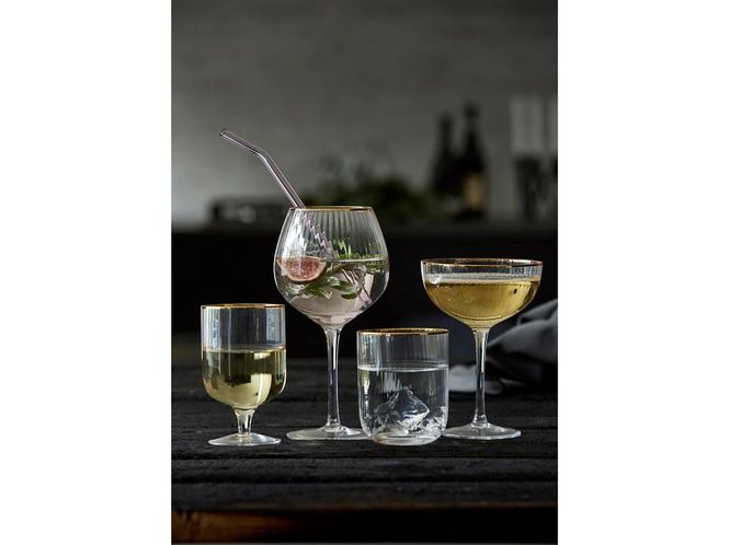 Hovedbilde Lyngby Glass Palermo Gold Vinglass 30 cl 4-pk