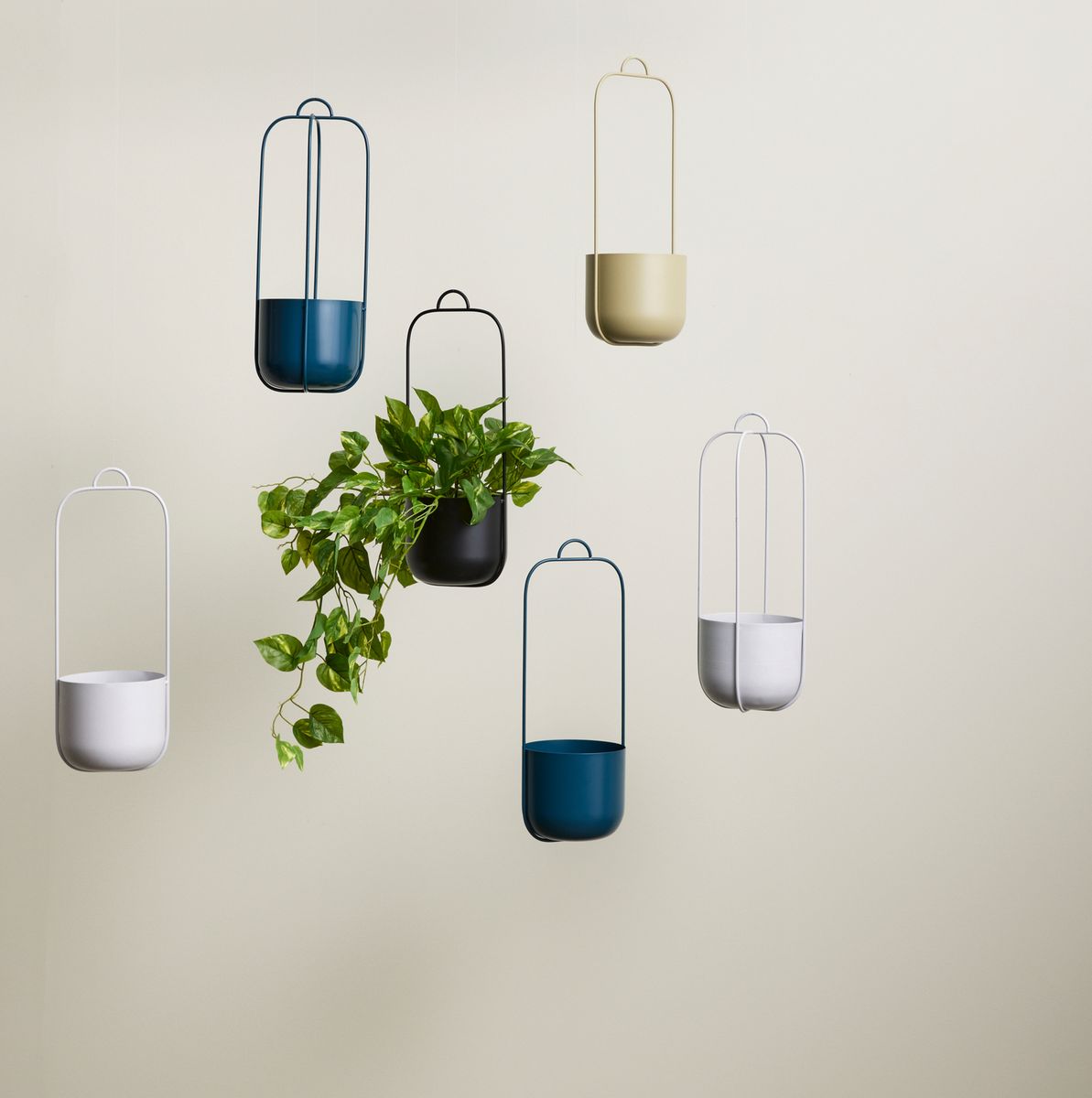 Hübsch Lotus Hengepotte Sort 2 stk