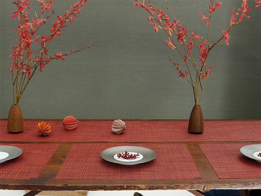 Chilewich Spisebrikke Basketweave Pomegranate 4stk