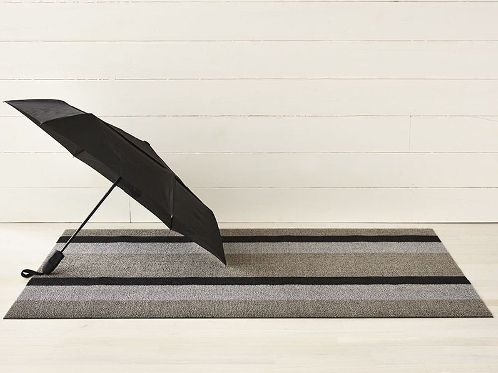 Chilewich Dørmatte Bold Stripe Silver/Black