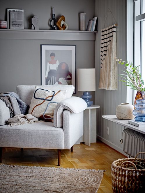 Hovedbilde Bloomingville Jasmia Sidebord Marmor Hvit