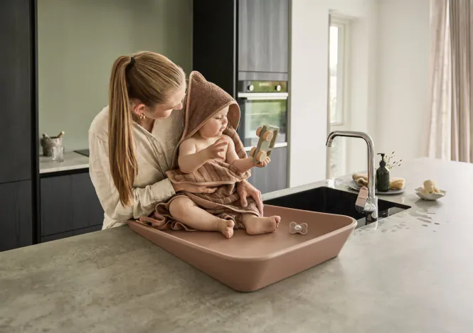 Hovedbilde Leander Woodland Håndkle m/hette Cool Grey