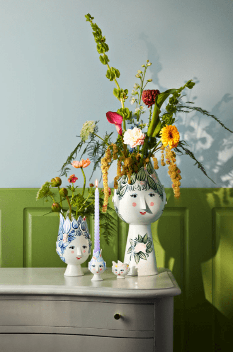 Bjørn Wiinblad Titania Vase H50 cm Grønn