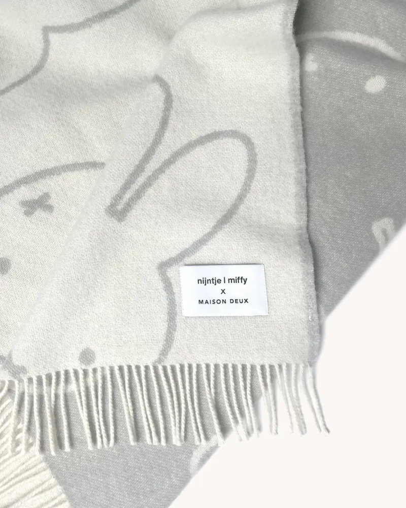 Maison Deux Miffy Pledd Hvit/Grå