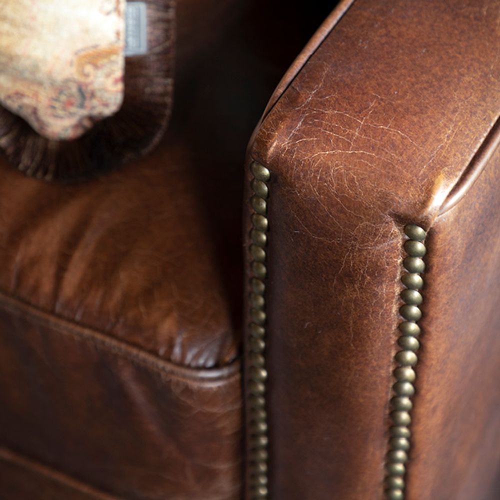 Artwood Viscount Sofa Skinn Leather Vintage Cigar 2-seter