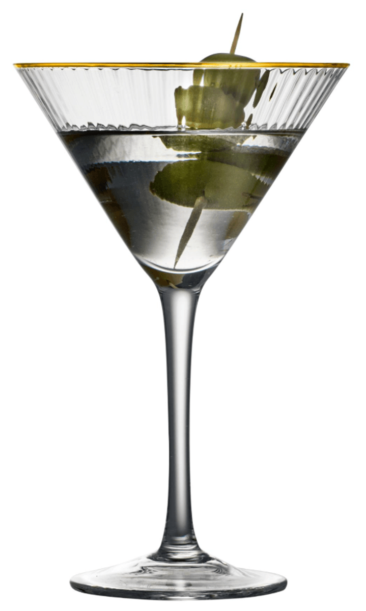 Lyngby Glass Palermo Gold Martiniglass 4 stk