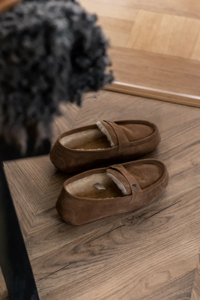 Shepherd Denver Mokkasin Tøfler Unisex Kastanje