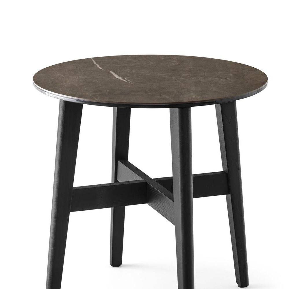 Abrey Sofabord Matt svart ask / Bronse