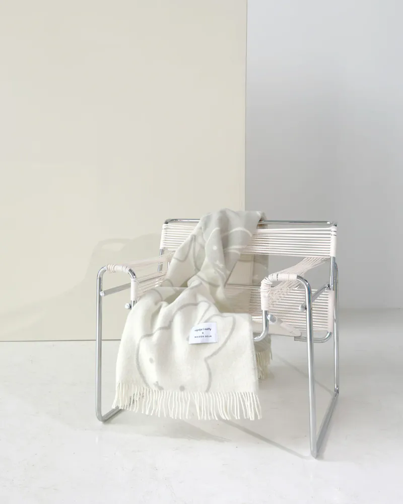 Maison Deux Miffy Pledd Hvit/Grå