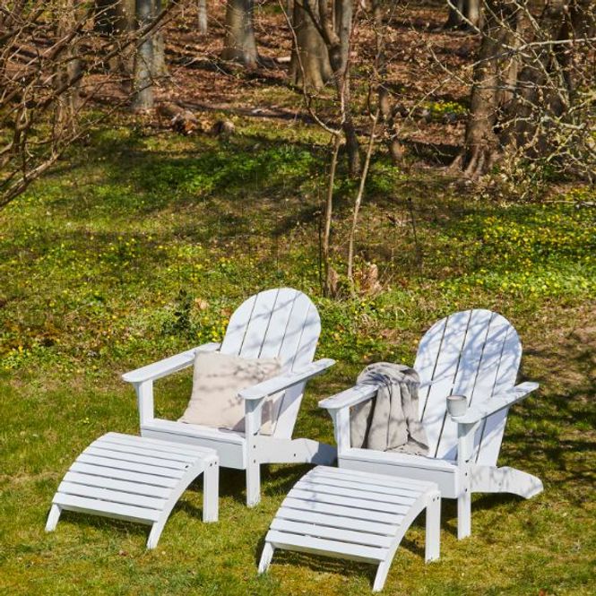 Hovedbilde Cinas Adirondack Fotskammel Hvit