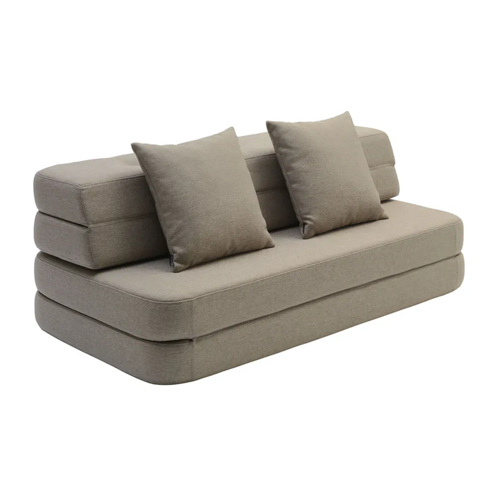 by KlipKlap 3 Fold Sofa XL Soft 140 cm Sand