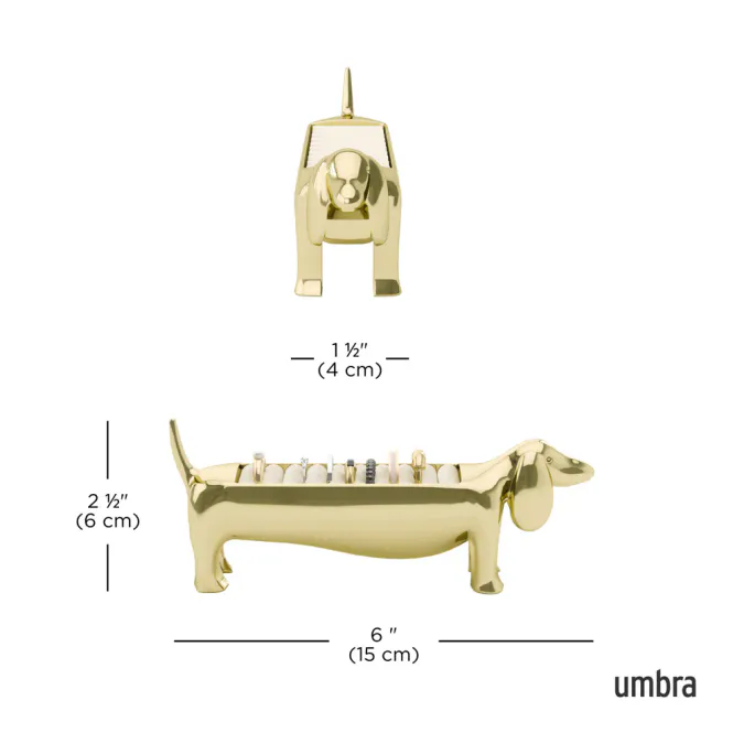 Hovedbilde Umbra Dachsie Ringholder Messing